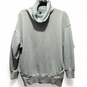 Aerie Soft Aqua Blue Cowl Neck Sweatshirt